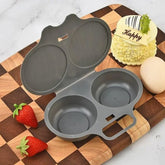 Grey Egg Poacher, Easy-Clean Microwave Egg Boiler Poacher