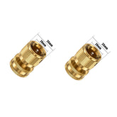 Garden Hose Quick Connector, 1 PCS Solid Brass 3/4 Inch GHT Thread Fitting (NO Sprayer), No-Leak Water Hose Female Adapter (No Male), Garden Hose Connectors