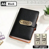 100-compartment transparent banknote album, made of top-grade PU leather, with a combination lock.