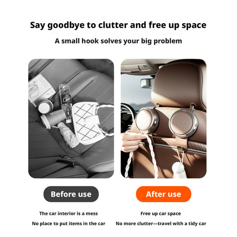 Universal Foldable Car Cup Holder with Hook, Space-Saving Vehicle Drink Holder for Bottles, Coffee Cups & Tumblers, Car Interior Storage Organizer