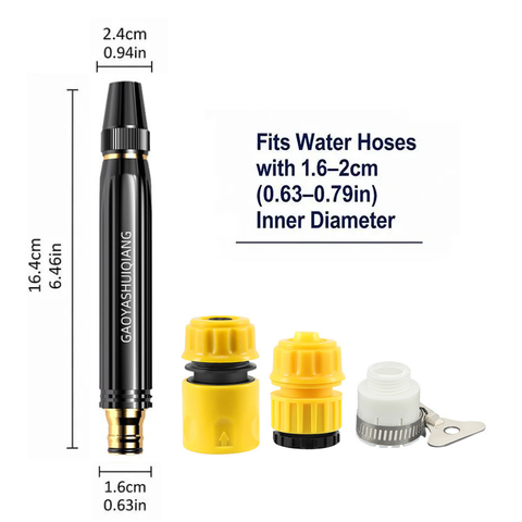 Home high-pressure car wash water gun with booster nozzle and hose, portable handheld water sprayer, a must-have for watering plants and vegetables, car washing, garden cleaning, pet bathing and outdoor rinsing.