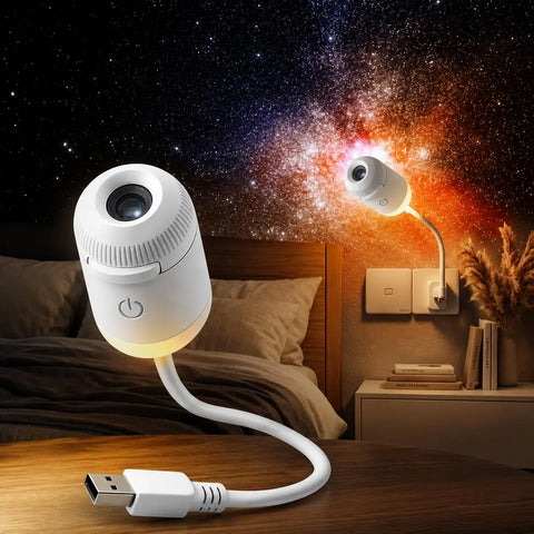 USB Star Sky Projector Lamp, Mini Galaxy Night Light for Bedroom, Romantic Room Decor, Kids Room, Dorm Room & Indoor Space