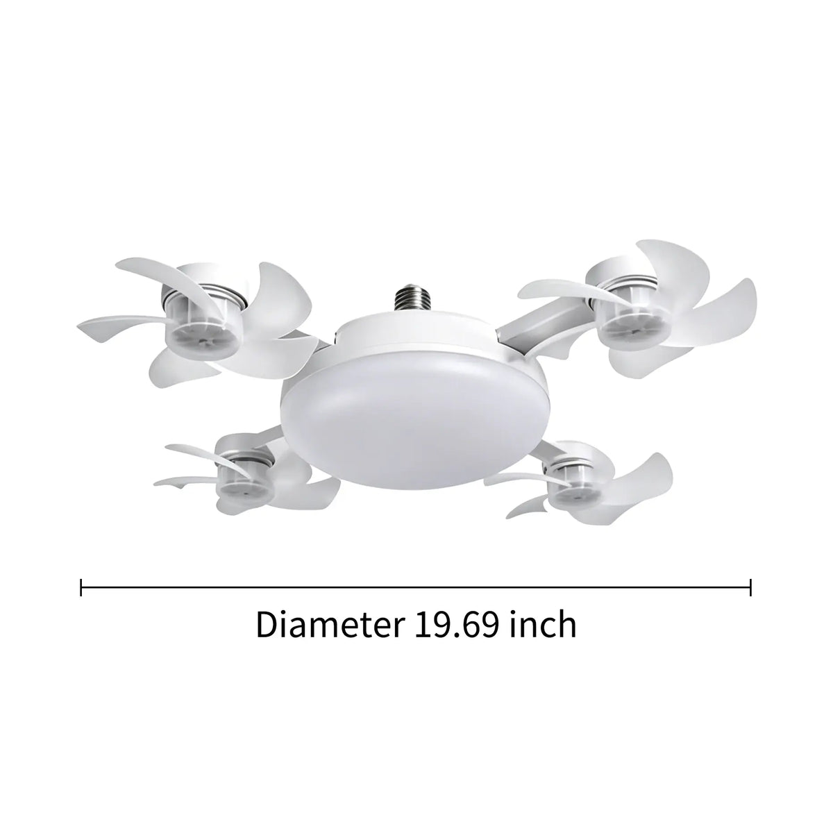 2026 New E27 Socket Ceiling Fan Light - 2-in-1 Silent LED Fan with Remote Control, Energy-Saving Cooling & Lighting Combo for Home Bedroom
