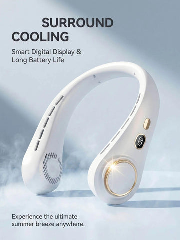 Portable neck Fan, Hanging neck Fan, Portable USB Fan, Outdoor Fan, Mini Fan, Wearable Personal Fan, 5-speed adjustable USB neck Fan, summer must-have, home, office, outdoor, beach and travel