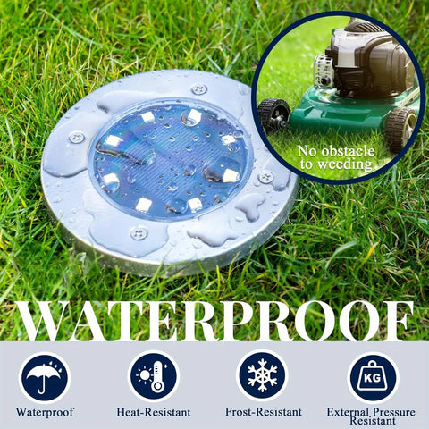Summorefun Solar Lights for Outside,12 Pack Solar Lights Outdoor Waterproof, Solar Garden Lights Landscape Lighting for Patio Pathway Lawn Yard Deck Driveway Walkway, Cold White