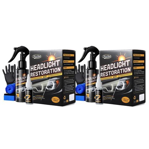 Car Headlight Restoration Fluid — A Powerful, Crystal-Coating Refurbisher for Oxidized and Yellowed Headlights: Removes Haze and Restores Clarity & Brightness