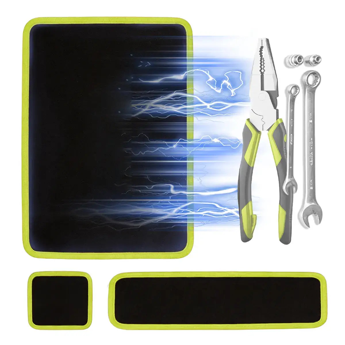 【FathersDayGift】3PC Flexible Magnetic Tool Mat & Tray Holder - Magnetic Tool Tray, Flexible Magnetic Mat, PVC & Non-Slip for Garage Workshop, Auto Repair Tools fathersdaygiftideas fathersdaygift
