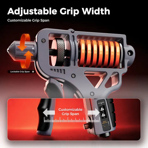 H-Shaped Ergonomic Hand Grip Strengthener - Adjustable 10-660LBS Resistance Strength Workout Equipment, Forearm Exerciser, Power Grip Exercise Equipment for Hand Therapy, Muscle Relaxation