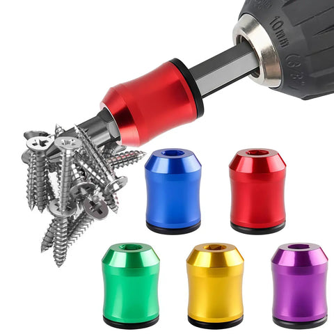 Powerful Magnetic Screw Ring: 1/4-Inch (6.35mm) Universal Magnetic Screw Holder—A Removable Magnetic Bit Holder Compatible with Hex Screwdrivers and Power Screwdriver Bits; An Ideal Gift for Thanksgiving, Christmas, New Year, and Father's Day.