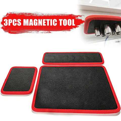3PC Flexible Magnetic Tool Mat & Tray Holder - Magnetic Tool Tray, Flexible Magnetic Mat, PVC & Non-Slip for Garage Workshop, Auto Repair Tools fathersdaygiftideas fathersdaygift