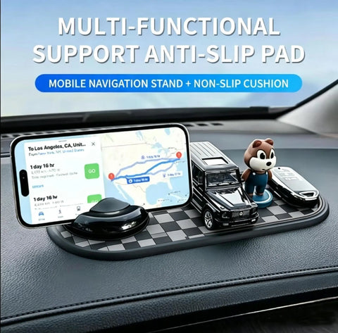 Universal Anti-Slip Car Dashboard Mat with 360°Rotating Phone Holder - Multi-FunctionalOrganizer Pad for Phones, Sunglasses, Keys, andDaily Essentials 2 CarPlay Screen Slot MountInterior Accessories