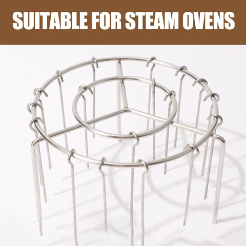 3 Counts Air Fryer Skewer Rack, Round Grill with Stainless Steel, Flat Edges