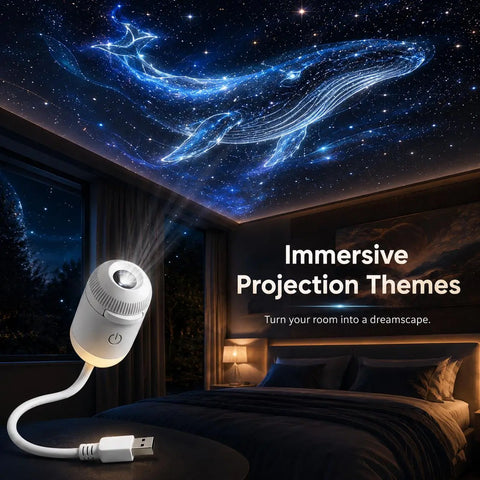 USB Star Sky Projector Lamp, Mini Galaxy Night Light for Bedroom, Romantic Room Decor, Kids Room, Dorm Room & Indoor Space