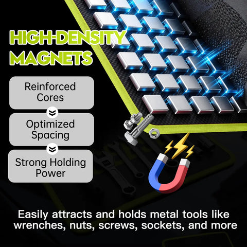 【FathersDayGift】3PC Flexible Magnetic Tool Mat & Tray Holder - Magnetic Tool Tray, Flexible Magnetic Mat, PVC & Non-Slip for Garage Workshop, Auto Repair Tools fathersdaygiftideas fathersdaygift