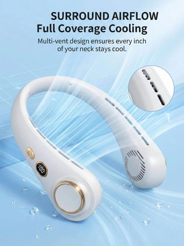 Portable neck Fan, Hanging neck Fan, Portable USB Fan, Outdoor Fan, Mini Fan, Wearable Personal Fan, 5-speed adjustable USB neck Fan, summer must-have, home, office, outdoor, beach and travel