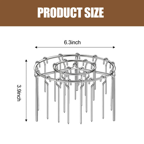 3 Counts Air Fryer Skewer Rack, Round Grill with Stainless Steel, Flat Edges