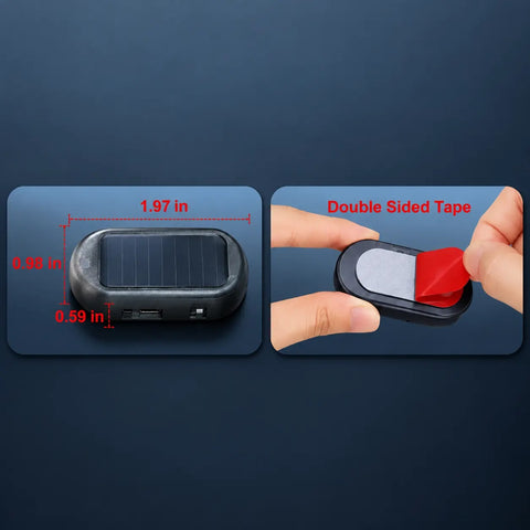 Solar Powered Fake Car Alarm Light, Plastic Material Auto Light Sensor LED Simulated Security Warning Flashing Light, No Wiring DIY Car Anti-Theft Dummy Alarm Lamp