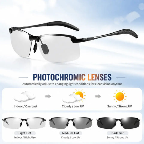 Unisex, stylish polarized sunglasses featuring UV400 and blue-light blocking capabilities; suitable for photography, hiking, beach outings, and outdoor activities.