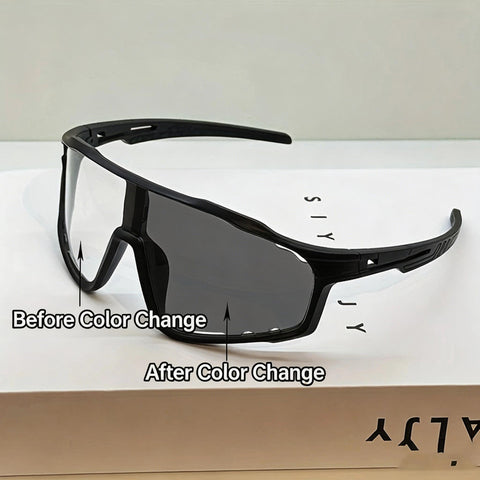 UV-Protective Sunglasses for Hiking and Cycling—Featuring a wind-resistant design, the lenses automatically adjust their tint based on UV intensity.
