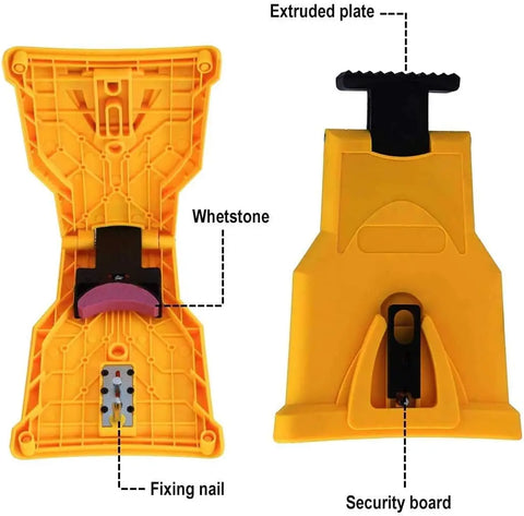 Portable Teeth Chainsaw Sharpener, Proprietary Bar-Mount Chain Saw Fast Sharpening Tool, Fit for 14/16/18/20 Inches Two Holes Chain Saw Bar