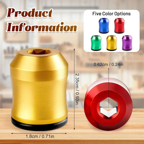 Powerful Magnetic Screw Ring: 1/4-Inch (6.35mm) Universal Magnetic Screw Holder—A Removable Magnetic Bit Holder Compatible with Hex Screwdrivers and Power Screwdriver Bits; An Ideal Gift for Thanksgiving, Christmas, New Year, and Father's Day.