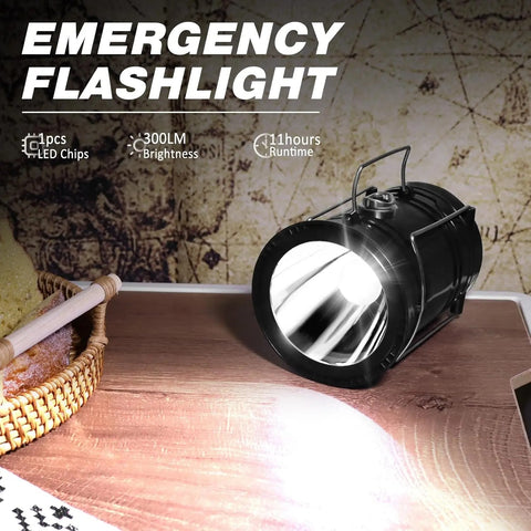 Solar Camping Lantern 4-Pack - Rechargeable LED Lights, Magnetic Base & Foldable Hanging Hook- Collapsible Lamp Battery Powered Perfect for Power Outages, Hiking, Emergencies Adjustable Flashlight Adjustable Tactical Flashlight gifts gift set-SummerVibes