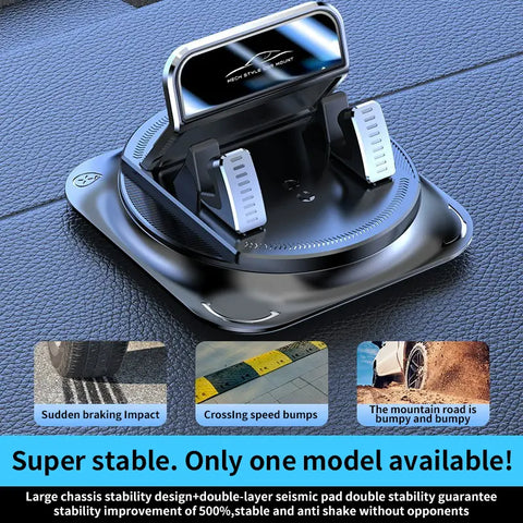 Universal 360° Rotation Car Phone Mount - Dashboard Phone Holder for All Smartphones