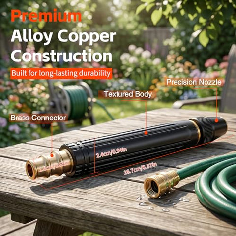 Home High-Pressure Car Wash Spray Gun (Includes Booster Nozzle and Hose Clamp) — An Essential Choice for Watering Flowers and Vegetables, and Cleaning Your Beloved Car.