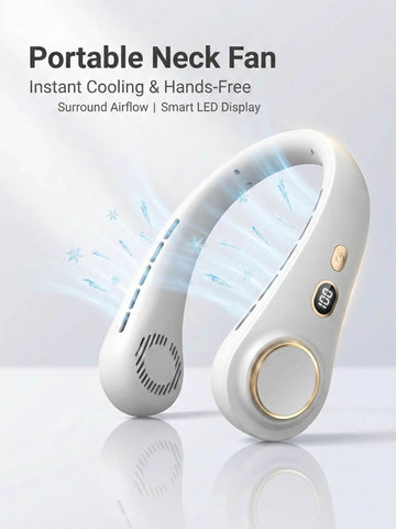 Portable neck Fan, Hanging neck Fan, Portable USB Fan, Outdoor Fan, Mini Fan, Wearable Personal Fan, 5-speed adjustable USB neck Fan, summer must-have, home, office, outdoor, beach and travel