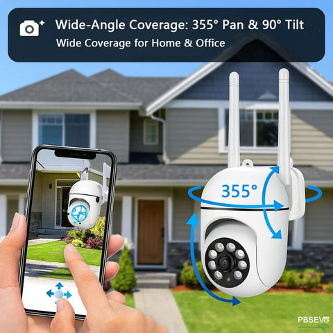 Smart Home Security Camera (Smart Home Gadgets), 360° Rotatable, 1080p Full HD, Full-Color Night Vision, Motion Sensor, 2-Way Audio, Wi-Fi-Bluetooth, Easy Install, Baby Monitor, Remote View, TF Card-Cloud Storage, Housewarming Gift