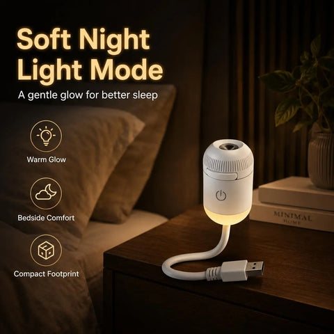 USB Star Sky Projector Lamp, Mini Galaxy Night Light for Bedroom, Romantic Room Decor, Kids Room, Dorm Room & Indoor Space
