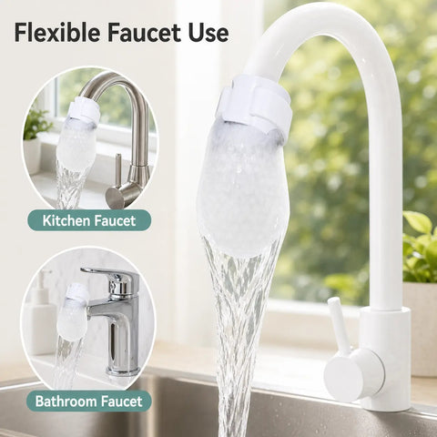 [Fits Faucets < 1"] 50 cotton filter bags disposable Cotton Faucet Filter Bags with 5 fastening straps, Splash-Reducing Tap Water Sediment Filter Sock with Elastic Cuff for Kitchen & Bathroom Faucets