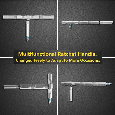 Summorefun 24 in 1 DlY Screwdriver Set,1 Set SwitchableScrewdriver Shape Magnetic Screwdriver Set,Compact and Portable Ratchet Screw0driver SetHome Repair Tool Box