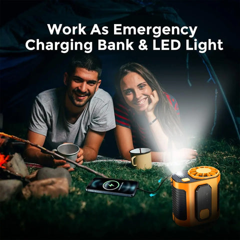 Personal Portable Waist Clip Fan,Rechargeable 5000mAh Battery Power bank,10Speeds Strong Airflow,LED Light,up to 8H of Working Time,Hands-Free Hanging Neck Fan,Wearable Belt Fan for Camping,Outdoor,Jobsite,Farms,Fishing #SummerWins #DealsForYouDays