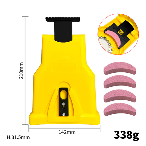 Portable Teeth Chainsaw Sharpener, Proprietary Bar-Mount Chain Saw Fast Sharpening Tool, Fit for 14/16/18/20 Inches Two Holes Chain Saw Bar