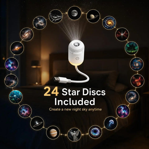 USB Star Sky Projector Lamp, Mini Galaxy Night Light for Bedroom, Romantic Room Decor, Kids Room, Dorm Room & Indoor Space