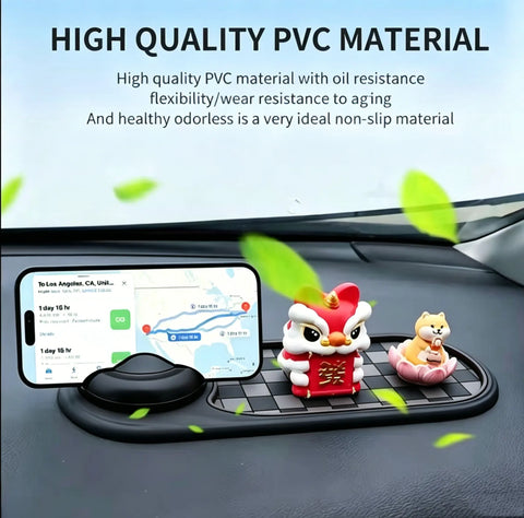 Universal Anti-Slip Car Dashboard Mat with 360°Rotating Phone Holder - Multi-FunctionalOrganizer Pad for Phones, Sunglasses, Keys, andDaily Essentials 2 CarPlay Screen Slot MountInterior Accessories