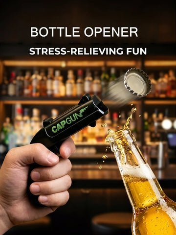 Stainless Steel & ABS Plastic Spring Mechanism Bottle Opener,  Kitchen & Bar Fixture Accessory, Outdoor Tool & Gadget for Father’s Day Gift Ideas, Boyfriend Birthday, Anniversary (Red-Black), Tools And Gadgets