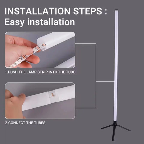 USB Powered LED Mood Floor Lamp with APP Control, Wireless Controller, Music Reactive Lighting Modes and Adjustable Brightness, Decorative Ambient Standing Light for Bedroom, Living Room, Game Room, Streaming Setup & Home DecorBring your room to life with