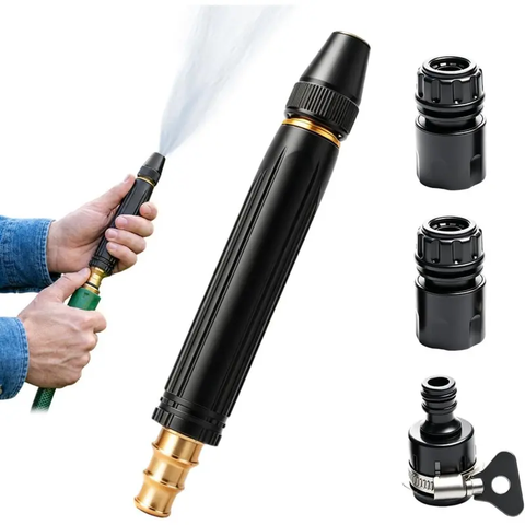 Home High-Pressure Car Wash Spray Gun (Includes Booster Nozzle and Hose Clamp) — An Essential Choice for Watering Flowers and Vegetables, and Cleaning Your Beloved Car.