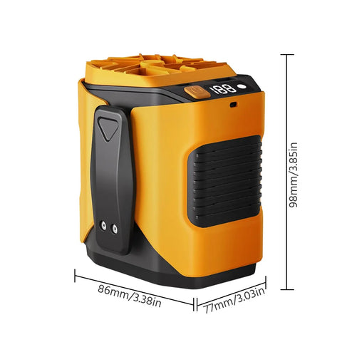 Personal Portable Waist Clip Fan,Rechargeable 5000mAh Battery Power bank,10Speeds Strong Airflow,LED Light,up to 8H of Working Time,Hands-Free Hanging Neck Fan,Wearable Belt Fan for Camping,Outdoor,Jobsite,Farms,Fishing #SummerWins #DealsForYouDays
