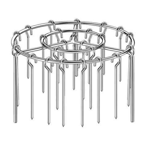 3 Counts Air Fryer Skewer Rack, Round Grill with Stainless Steel, Flat Edges