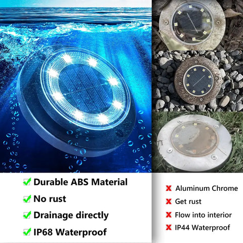2-in-1 Waterproof Solar Ground Lights
