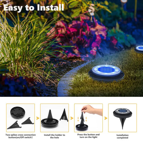 2-in-1 Waterproof Solar Ground Lights
