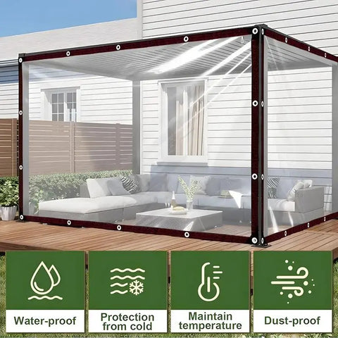Heavy-Duty Clear Waterproof Outdoor Tarp