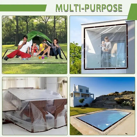Heavy-Duty Clear Waterproof Outdoor Tarp