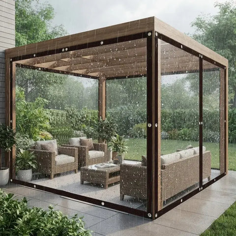 Heavy-Duty Clear Waterproof Outdoor Tarp