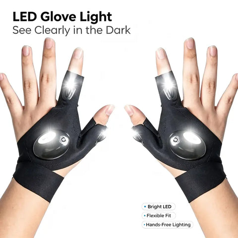 Hands-Free LED Finger Flashlight Gloves