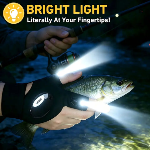 Hands-Free LED Finger Flashlight Gloves
