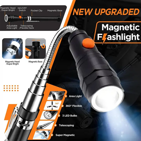 Extendable LED Magnetic Pickup Tool